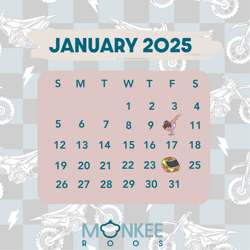 January Calendar Breakdown - Monkeeroos