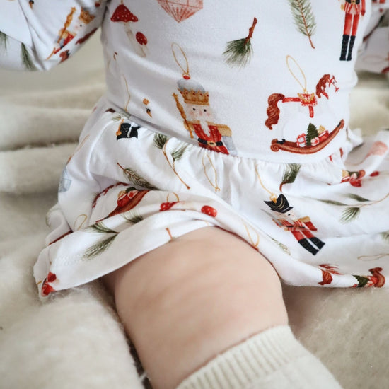 0 - 3m Nutcracker Bodysuit Twirl Dress - Monkeeroos