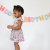 3 - 6m Groovy Birthday Bodysuit Twirl Dress - Monkeeroos