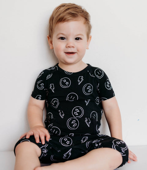 Electric Smiles Pocket Shortie Romper