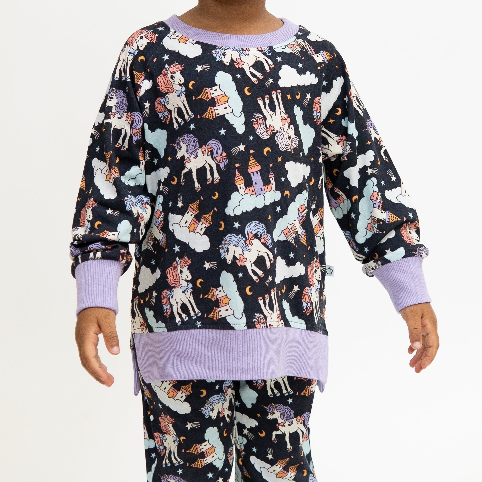 6 - 12m Midnight Unicorn Toddler Crew Neck Sweatshirt - Monkeeroos