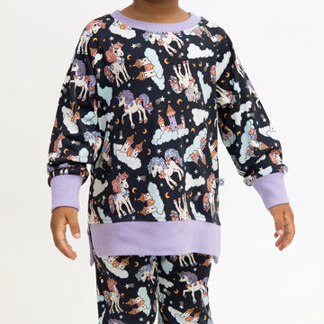 6 - 12m Midnight Unicorn Toddler Crew Neck Sweatshirt - Monkeeroos