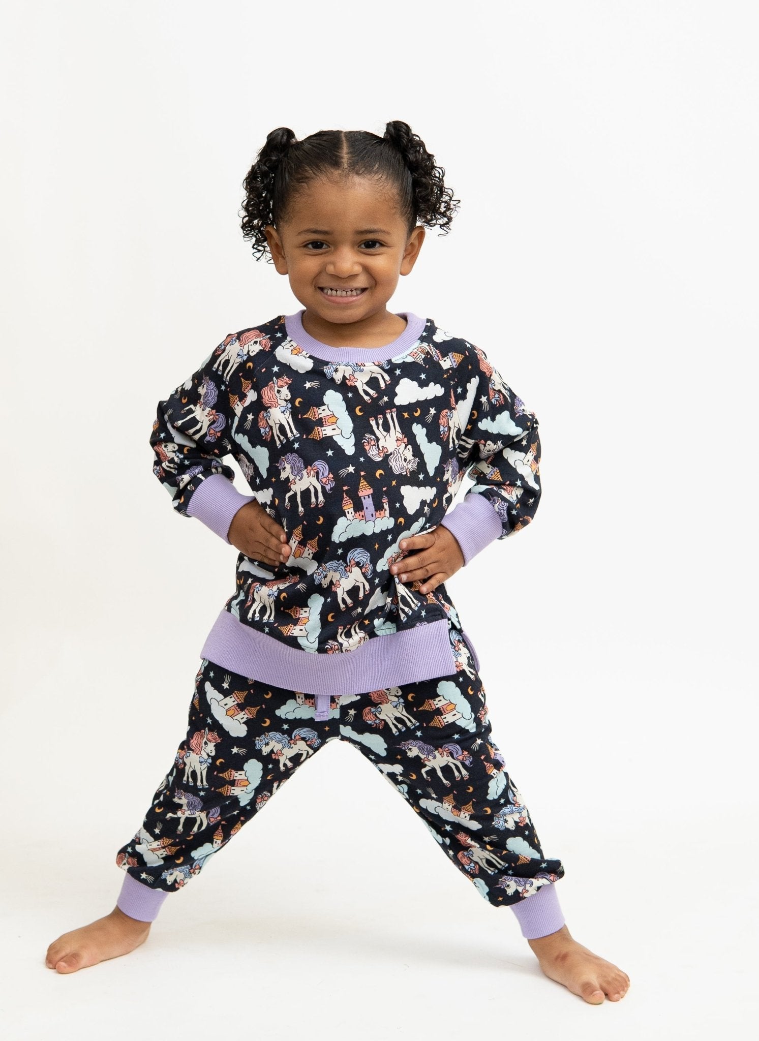 6 - 12m Midnight Unicorn Toddler Crew Neck Sweatshirt - Monkeeroos