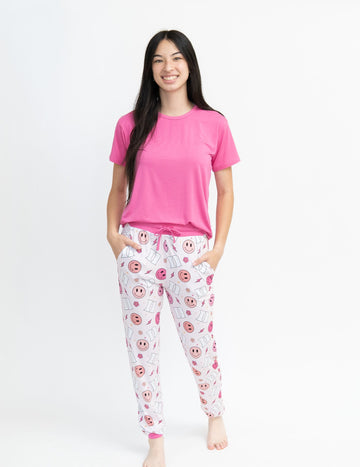 14/16Y Duke University® Pink Smiley Youth Set