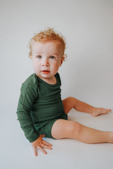 0-3 Evergreen Long Sleeve Bodysuit