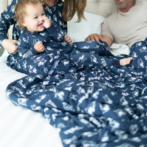 Duke University® Navy Gothic Quilted Blanket