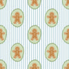 Blue Gingerbread Youth Unisex Button Down Set