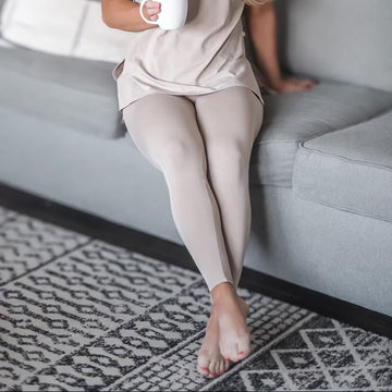 Chateau colored leggings on female model