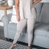 Chateau colored leggings on female model