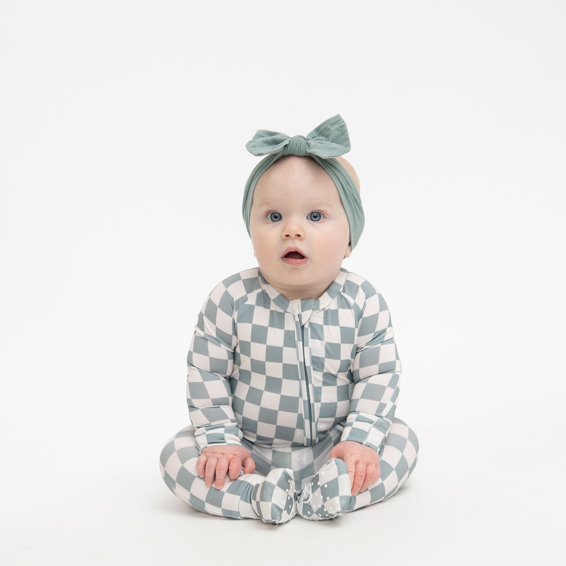 Teal Checks Romper – Monkeeroos