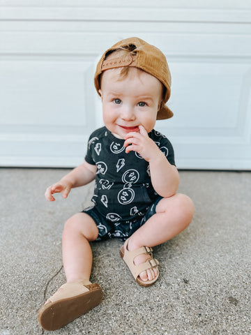 Electric Smiles Pocket Shortie Romper