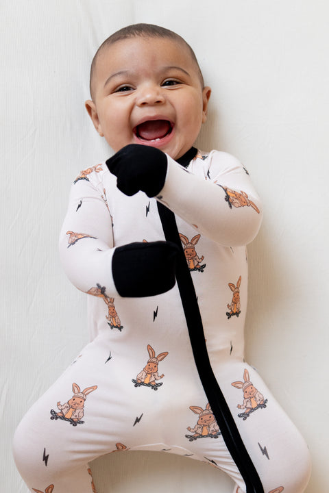 Rad Rabbit Baby Zipper Romper 