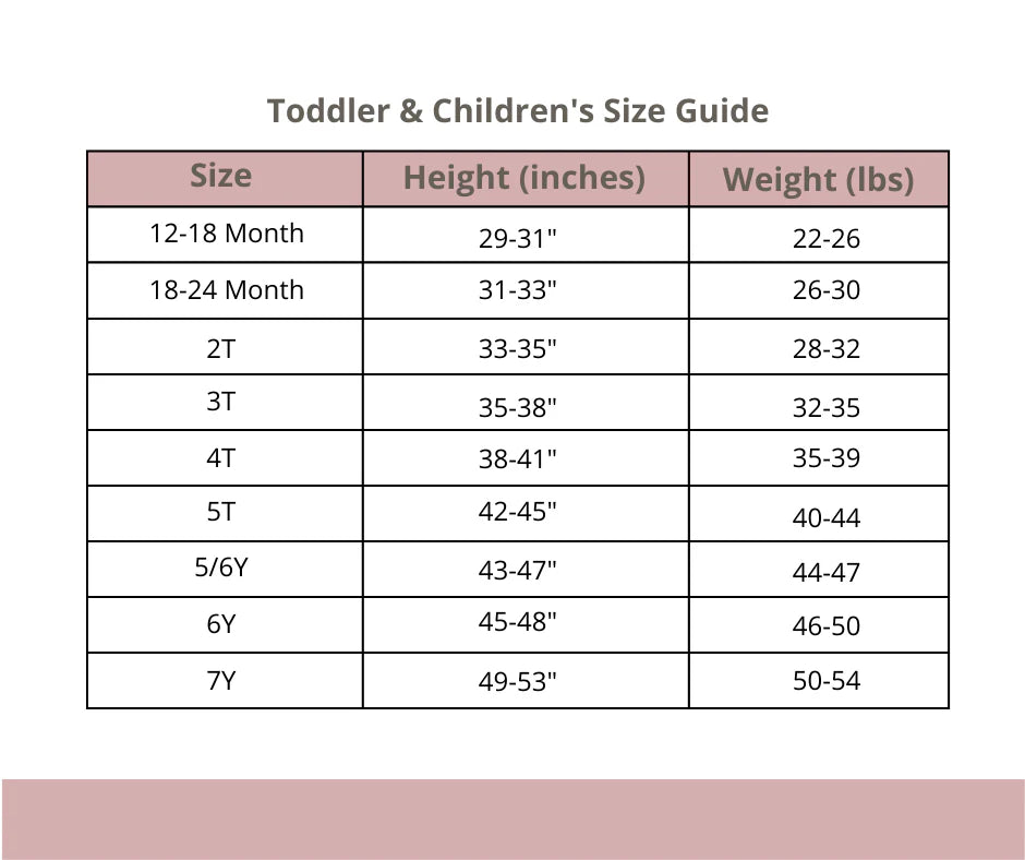 Size Guide – Monkeeroos