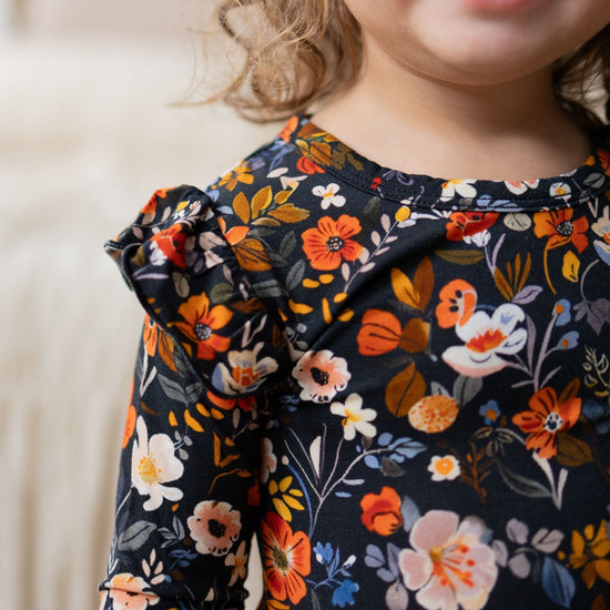 Autumn Bloom Bodysuit Twirl Dress - Monkeeroos