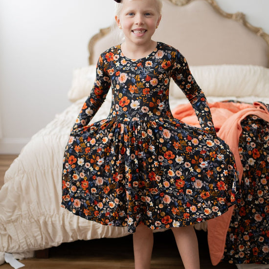 Autumn Bloom Twirl Dress - Monkeeroos