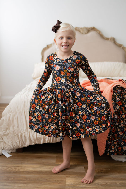 Autumn Bloom Twirl Dress - Monkeeroos