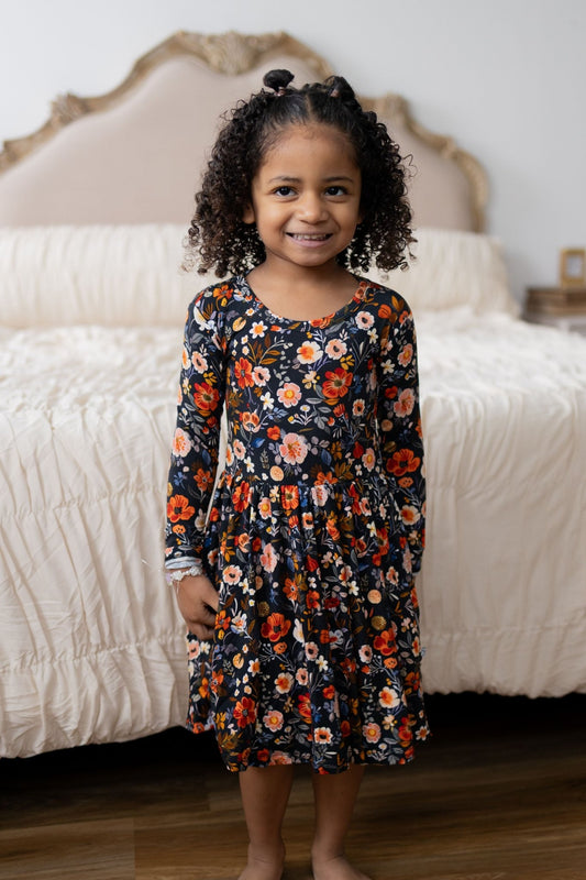 Autumn Bloom Twirl Dress - Monkeeroos