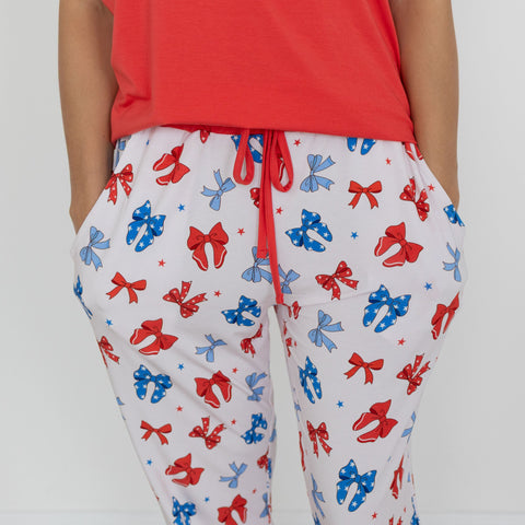 Red, White & Bows Women's Joggers