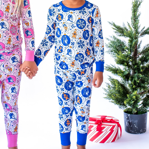 Duke University® Christmas 2pc Long Set- Blue