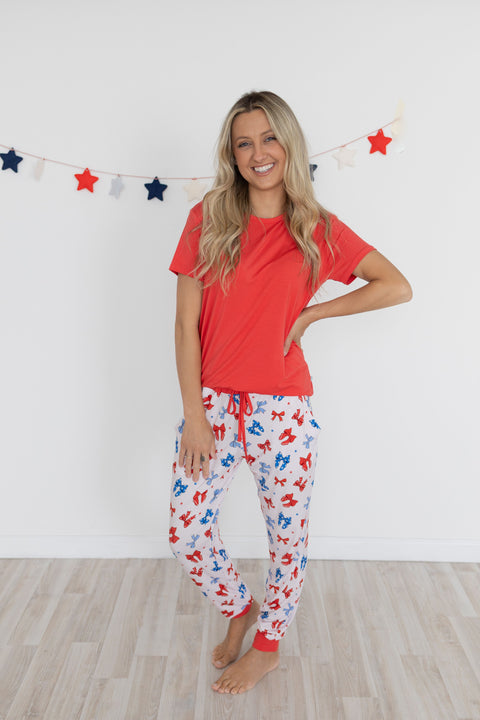 Red, White & Bows Women's Joggers