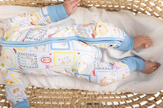 Silly Goose Blue Baby PJs