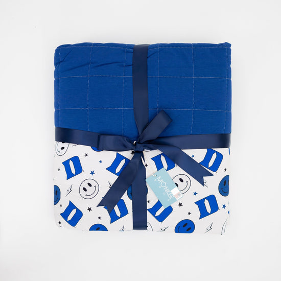 Duke University® Blue Smiley Quilted Blanket - Monkeeroos