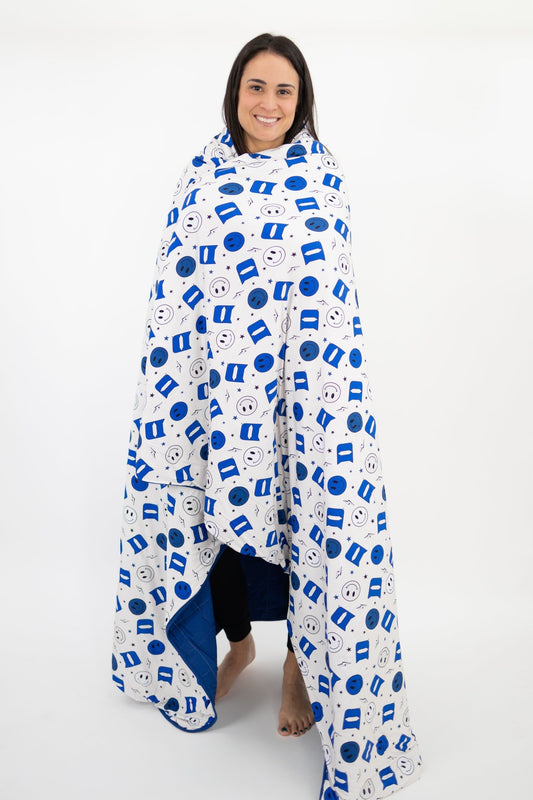 Duke University® Blue Smiley Quilted Blanket - Monkeeroos