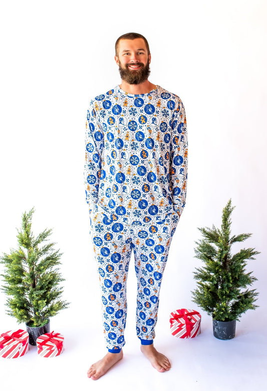 Duke University® Christmas Men's Long Sleeve Shirt - Blue - Monkeeroos