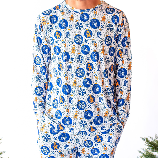 Duke University® Christmas Men's Long Sleeve Shirt - Blue - Monkeeroos