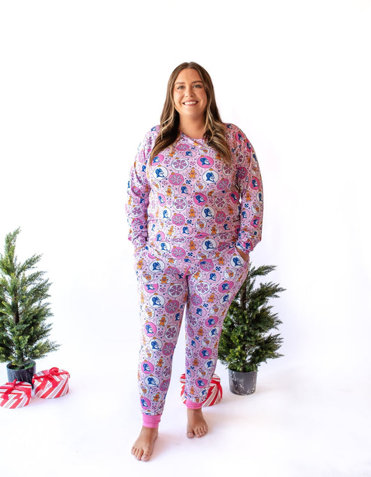 Duke University® Christmas Women's Long Sleeve Shirt - Pink - Monkeeroos
