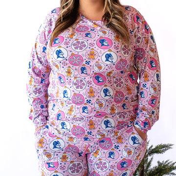 Duke University® Christmas Women's Long Sleeve Shirt - Pink - Monkeeroos