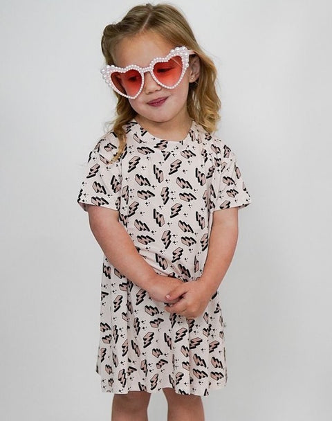 Lightning Bolt Toddler T-shirt Dress