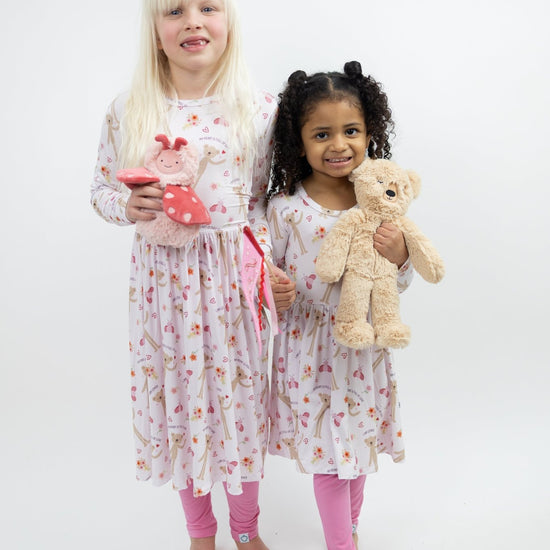 Love Bug Long Sleeve Twirl Dress - Monkeeroos