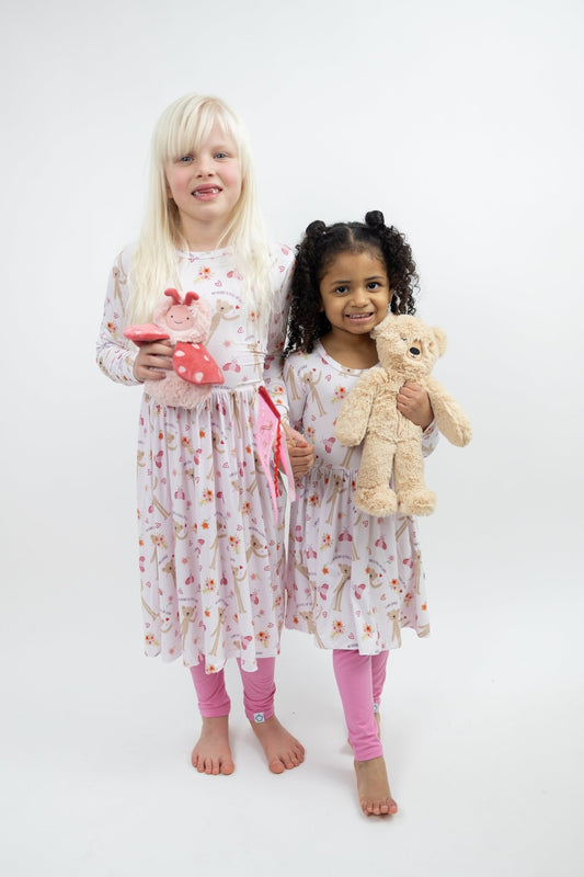 Love Bug Long Sleeve Twirl Dress - Monkeeroos