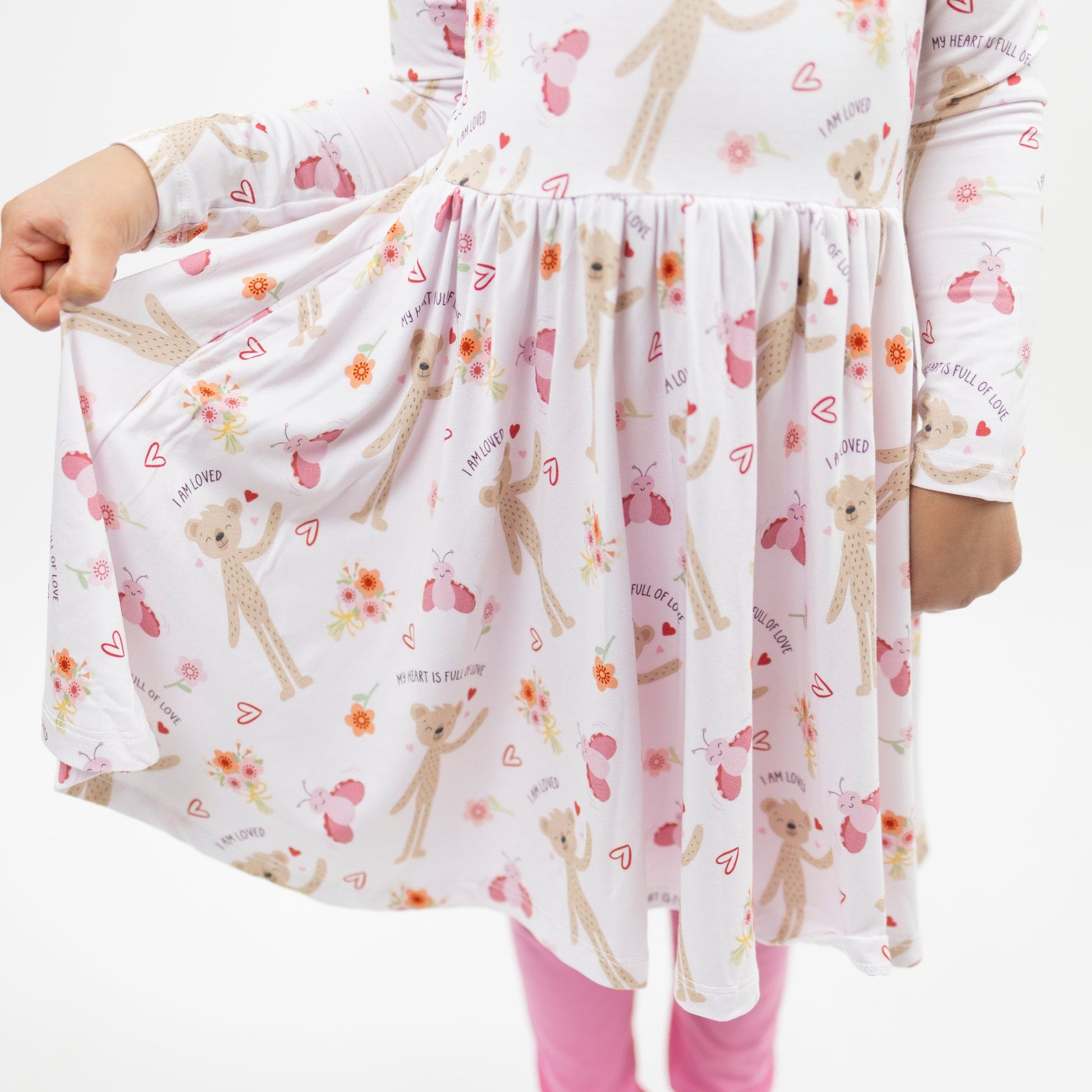 Love Bug Long Sleeve Twirl Dress - Monkeeroos