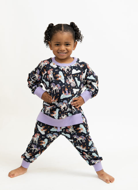 Midnight Unicorn Toddler Crew Neck Sweatshirt