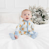 Blue Gingerbread Baby PJs