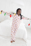 Pink Gingerbread Youth Unisex Button Down Set