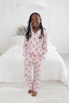 Pink Gingerbread Youth Unisex Button Down Set
