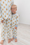 Blue Gingerbread Toddler PJs