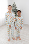 Blue Gingerbread Toddler PJs