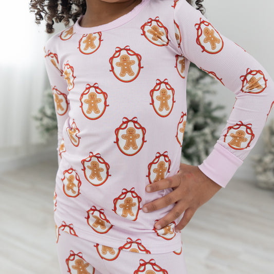 Pink Gingerbread Toddler PJs