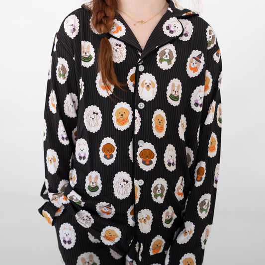 Spooky Pups Youth Unisex Button Down Set