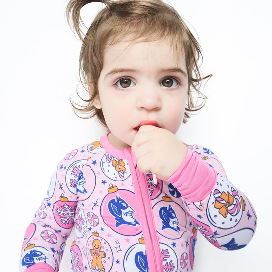 NB Duke University® Christmas Rompers - Pink - Monkeeroos