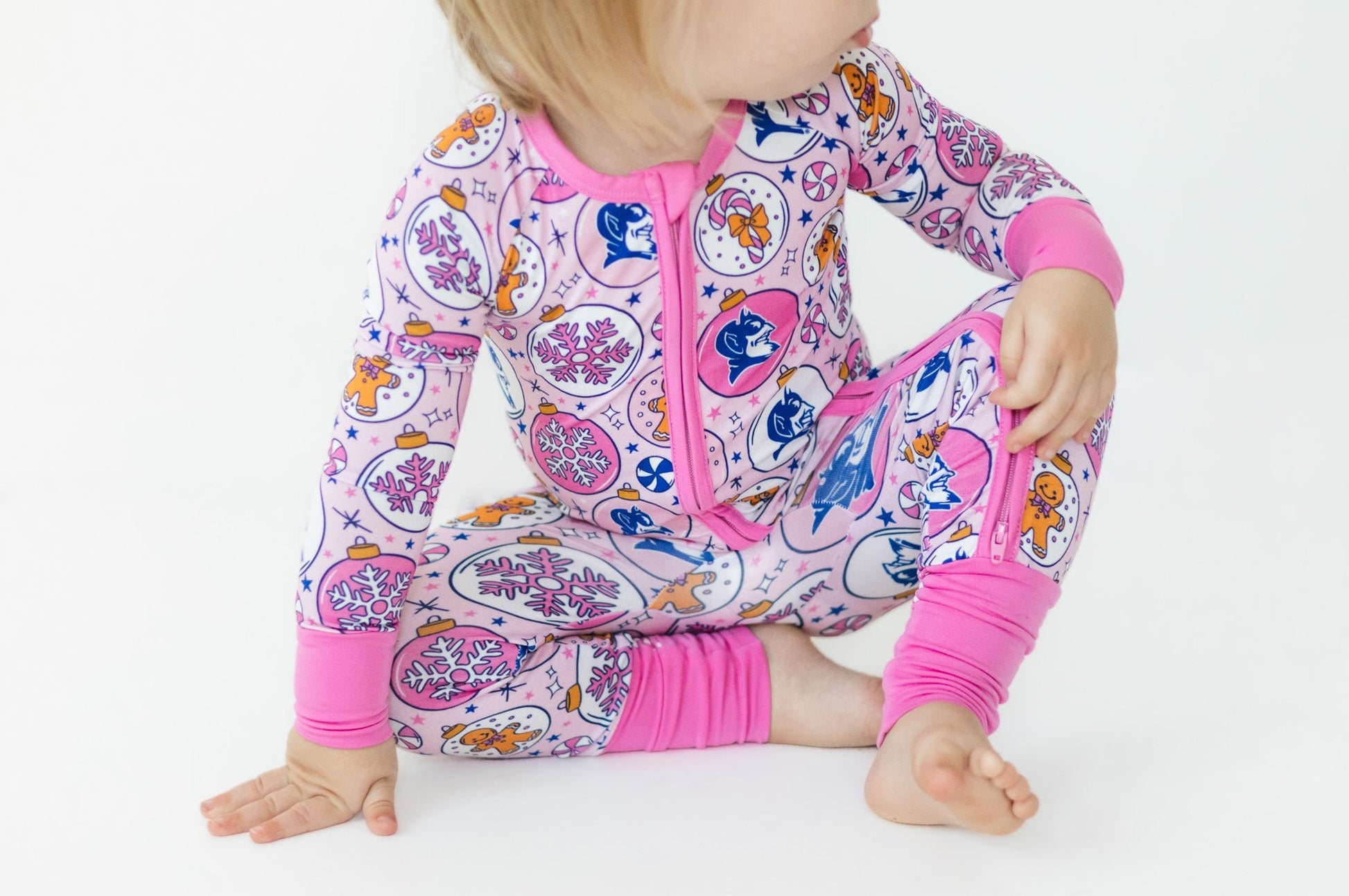 NB Duke University® Christmas Rompers - Pink - Monkeeroos