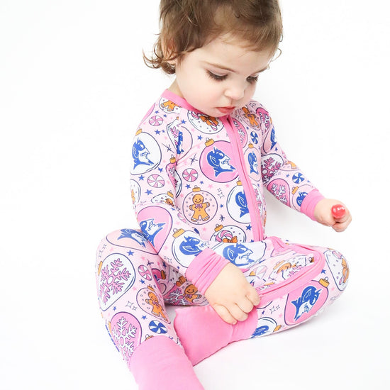 NB Duke University® Christmas Rompers - Pink - Monkeeroos