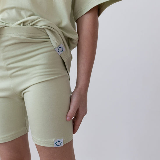 Pistachio Toddler Biker Shorts - Monkeeroos