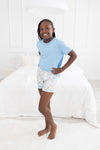 Silly Goose Blue Youth Girls Shorts Set