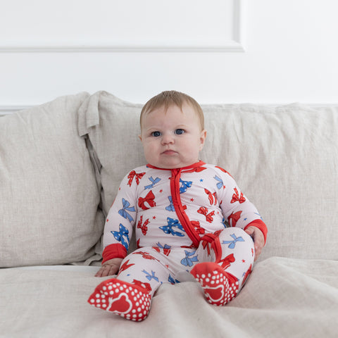 Red, White & Bows Romper