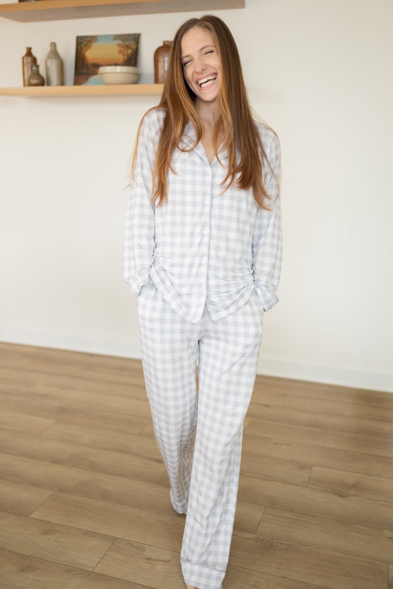 Sullivan's Gingham Adult Unisex Button Down Set - Monkeeroos